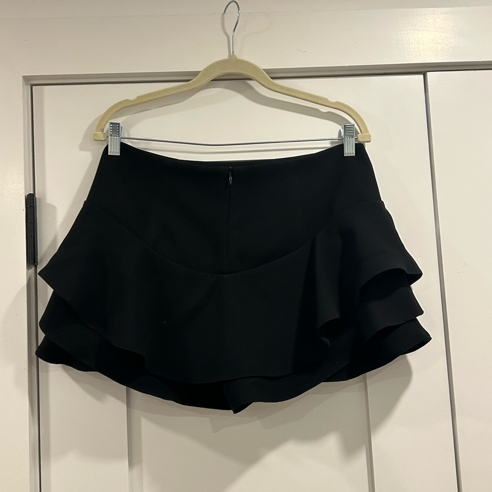 Zara layered black mini skort